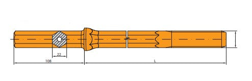 Nakkestenger R25 - 22x108