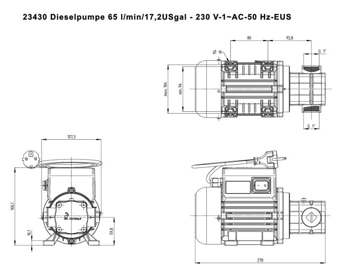 FMT Dieselpumpe 65 l/min 230V