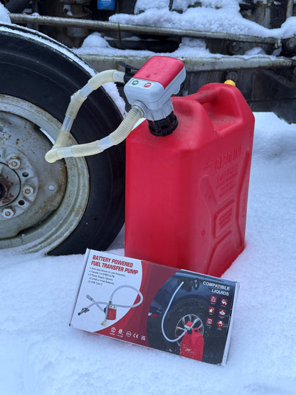 Batteridrevet drivstoffpumpe for kanne