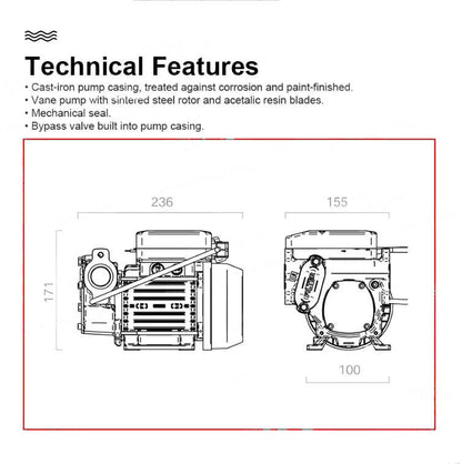 SALG! Dieselpumpe 80 l/min 230V