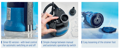 Lensepumpe lavtgående SIMER 6S 230V