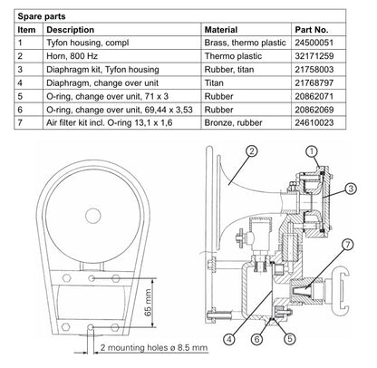 TYFON 75/800 - Reservedeler