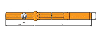 Nakkestenger R32 - 22x108